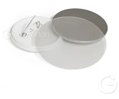 Dėlionė Ženklelis - ARGO Plastikinis Mygtukas 58mm, 100 Vnt., Baltas