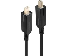 DisplayPort Kabelis - LINDY Šviesolaidinis Hibridinis Mini DisplayPort 1.4 Kabelis, 7680x4320, 60Hz, 30 m, Juodas