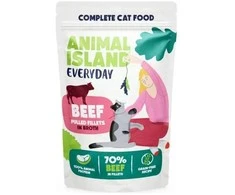 Drėgnas Kačių Maistas - Animal Island Everyday Jautienos ir Vištienos Filė 40 x 85g