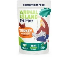 Drėgnas Kačių Maistas - Animal Island Kasdieniai Kalakutienos Filė Sultinyje 12 x 85g