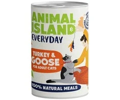 Drėgnas Kačių Maistas - Animal Island Kasdienis Kalakutas ir Žąsis 400g