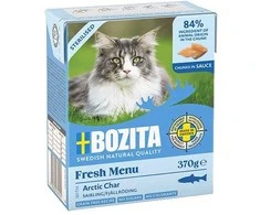 Drėgnas Kačių Maistas - Bozita Fresh Menu Sterilizuotas Arktinis Šamas 370g