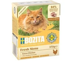 Kačių Maistas - BOZITA Fresh Menu Sterilised Extra vištiena Wet 370g