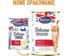 Drėgnas Kačių Maistas - Butcher's Jautienos Gabalėliai Drebučiuose 400g