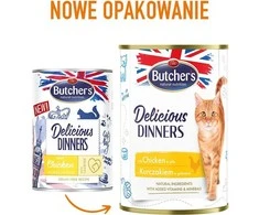 Drėgnas Kačių Maistas - Butcher's Vištienos Gabalėliai Drebučiuose 400 G