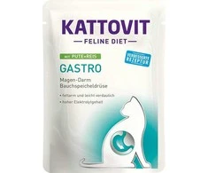 KATTOVIT Feline Diet Gastro kalakutiena with ryžiai - wet cat food - 85g