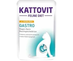 Drėgnas Kačių Maistas - KATTOVIT Feline Diet Gastro 12 x 85g Paukštienos Skonio