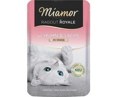 MIAMOR Ragout Royale vištiena and lašiša in sauce - wet cat food - 100g