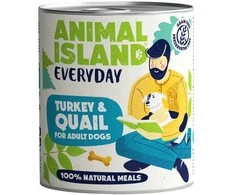 Drėgnas Šunų Maistas - Animal Island Kasdienis Kalakutas ir Fazanas 800g