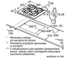 Kaitlentė Siemens EP6A6PI10 hob Juodas Built-in Gas 4 zone(s)
