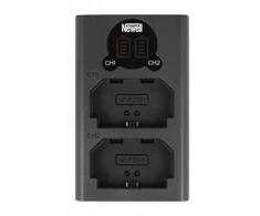 Dviejų kanalų įkroviklio rinkinys ir dvi NP-FZ100 baterijos Newell DL-USB-C, skirtos Sony