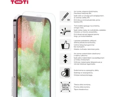 Toti grūdinto stiklo 2D ekrano apsauga, skirta iPhone 17/16 Pro, skaidri