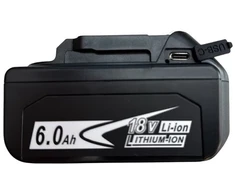 Elektrinio įrankio akumuliatorius - EXTRA DIGITAL BL1860B 18 V 6 Ah USB Type-C akumuliatorių blokas