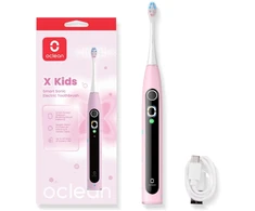 Elektrinis Dantų Šepetėlis - Oclean X Kids, Išmanusis Ekranas, 5 Režimai, Švelnus Valymas, Rožinė