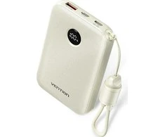 Vention 10000mAh Powerbank 2xUSB-C 1xUSB-A 22.5W, beige
