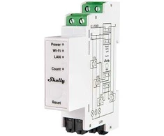 Energijos Matuoklis - Shelly PRO 3EM 120A 3-Fazė Stebėjimas Wi-Fi/Bluetooth 60 Dienų Duomenų Saugojimas Baltas