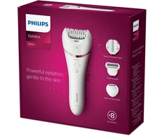 Epilatorius - Philips 8000 Series BRE735/00 Sausam Ir Šlapiam Naudojimui, 40 Min. Baterija