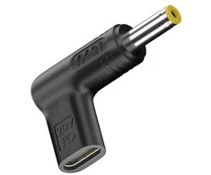 Extra Digital Adapteris - Papildomas skaitmeninis USB Type-C į DC 5.5x1.7 mm 100W Juodas