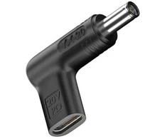 Extra Digital Adapteris - Papildomas skaitmeninis USB Type-C į DC 6.0x3.7 mm 100W Juodas
