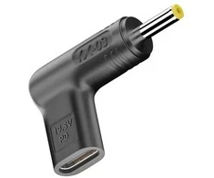 Extra Digital Adapteris - Papildomas skaitmeninis USB Type-C į DC 4.0x1.7 mm 100W Juodas