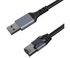 Extra Digital Interneto kabelis CAT6 UTP, USB3.0 Type-A - RJ45, 5m