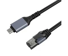 Extra Digital Interneto kabelis CAT6 UTP, USB Type-C - RJ45, 1m