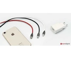 Extra Digital Silikoninis kabelis USB-Micro USB (baltas, 1m)