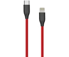 Extra Digital Silikoninis kabelis USB Type C - Lightning, 1m (raudonas)