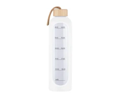 Feiyu Tech Gėrimo Butelis - FeiyuTech KiCA Hydro Stiklas 1000 ml Su Silikono Rankove - Balta