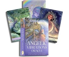Findhorn Press Orakulo Kortų Rinkinys - Angelic Vibrations Oracle 50 Kortų Kaladė ir Instrukcijų Knyga