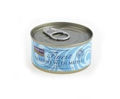 Fish4Dogs Kačių Maistas - FISH4CATS Sardinės ir Midijos Drėgnas Maistas 70g