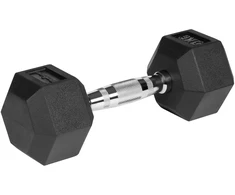 Fitneso Įranga - Rebel Active 2x5 Kg Guma Padengti Hanteliai Juodi