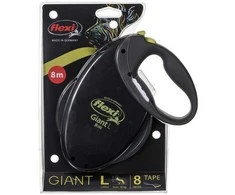 Flexi Giant Automatinis juostinis pavadėlis, 8 m / šunims iki 50kg / spalva: juoda ir pilka