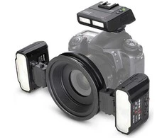 Fotoaparato blykstė - Meike Macro Twin Flash Kit MK MT24 II (Gido numeris 10, 4 kanalai)