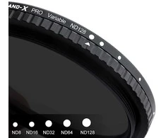 Fotoaparato Filtras - K&amp;F Concept Fader Nano-X ND8-ND128 82mm Reguliuojamas ND Filtras