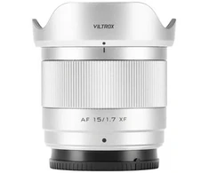Fotoaparato objektyvas - Viltrox AF 15 mm F1.7 Air Fuji XF sidabrinis