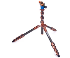 Fotoaparato trikojis - 3 Legged Thing Pro 2.0 Albert Carbon su AirHed Pro bronzos spalvos