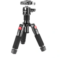 Fotoaparato Trikojis - NEEWER Mažas Stalinis Trikojis 17–50 cm 5kg 360° Rutulinė Galvutė Arca-Swiss Raudonas