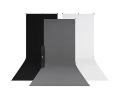 Fotografijos Fonas Rinkinys - Westcott X Drop 3 Pak Sweep Fonas 5' x 12' Balta/Juoda/Pilkas