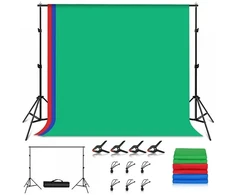 Fotografijos fonų stovas - Puluz 2,9 × 2 m RGB fono laikiklio rinkinys
