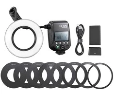 Fotografijos Įranga - Godox MF R76 Macro Ring Flash, dual tube, 660 flashes