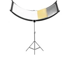 Fotografijos priedas - Caruba Curved Face Reflector Pro Kit 180cm x 65cm Gold/Baltas