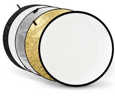 Fotografijos priedas - Godox 5 in 1 reflektorius 110cm auksinis sidabrinis juodas baltas skaidrus