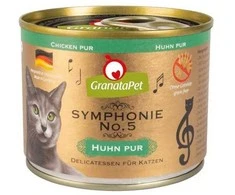 Fox4Pets Kačių Maistas - GRANATAPET Symphonie No.5 Vištienos Drėgnas Be Grūdų 200g