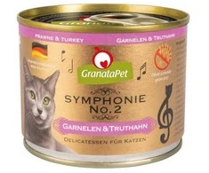 Fox4Pets Kačių Maistas - GRANATAPET Symphonie No.2 Krevetės Su Kalakutiena Šlapias 200g