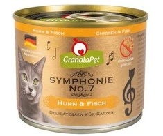 Fox4Pets Kačių Maistas - GRANATAPET Symphonie No.7 Šlapias Vištienos ir Žuvies 200g