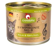 Fox4Pets Kačių Maistas - GRANATAPET Symphonie No.6 Drėgnas Maistas 200g Baltymai 11.2% Riebalai 5%