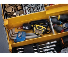 Galvos žibintas - Petzl Aria 1R, 450 Liumenų, 100m Spindulio Atstumas, IP67, Įkraunamas Juodas