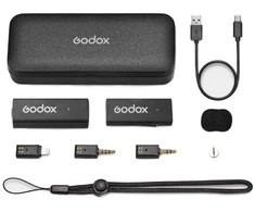 Garso įranga - Godox MoveLink Mini LT Kit 1 Wireless System, Dual Channel, 328ft Range, Juodas