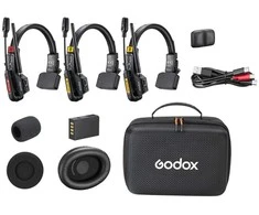 Garso įranga - Godox Skytalk Air 3S interkomo sistema 3 vartotojams 500m 20h baterija